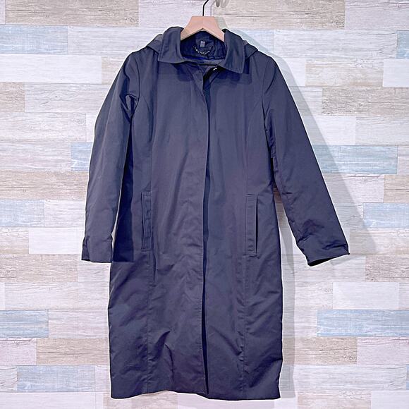 AMERICAN AIRLINES Midi Winter Coat Detachable Liner Black Thinsulate Womens 4 4R - Picture 1 of 9